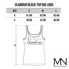 Mystic Nails Glamour Black Top - Big Logo - M