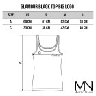 Mystic Nails Glamour Black Top - Big Logo - M