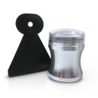 Metal stamper with clear head - silver
