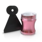 Metal stamper with clear head - pink