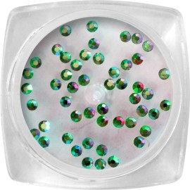 Crystal stones - Light Green, Holographic SS4 - 50 pcs / jar