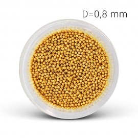 Metal beads - gold (0,8 mm)