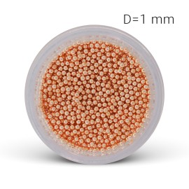 Metal beads - rose-gold (1,0 mm)