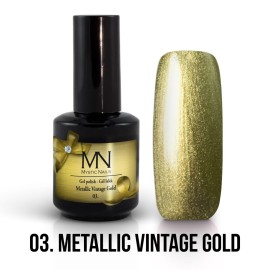 Gel Polish Metallic 03 - Metallic Vintage Gold 12ml 