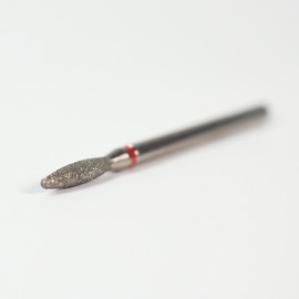 Nail drill bit - diamond - rounded flame (fine)