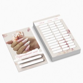 Appointment Card English - 04 - Flower nail (25 pcs/set)