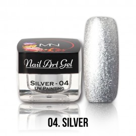 UV Painting Nail Art Gel - 04 - Silver - 4g