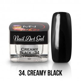 UV Painting Nail Art Gel - 34 - Creamy Black (HEMA-free) - 4g
