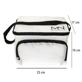 Cooler bag with Mystic Nails logo - white