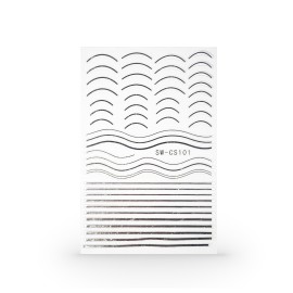 Nail stripe (Mixed) - Silver