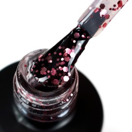 Matte Rose Flitter Top Gel - (HEMA-free) 6ml