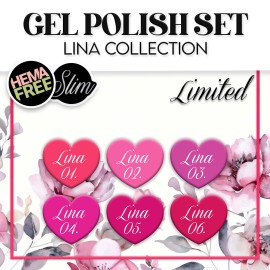Gel Polish Set - Lina (HEMA-free) - 6 pcs x 6 ml - Limited