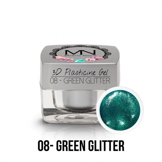 3D Plasticine Gel - 08 - Green Glitter - 3,5g