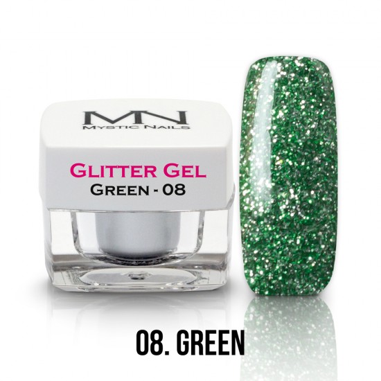 Glitter Gel - no.08. - Green - 4g