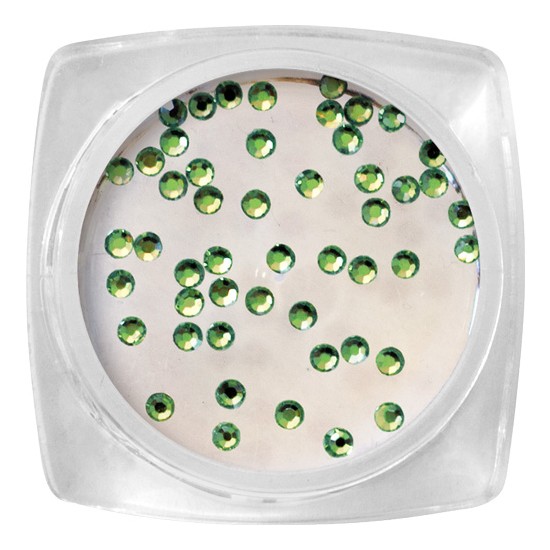 Crystal stones - Green, SS4 - 50 pcs / jar