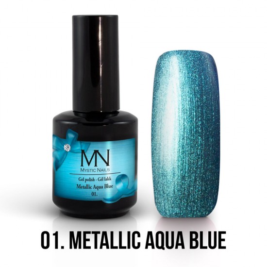 Gel Polish Metallic 01 - Metallic Aqua Blue 12ml 