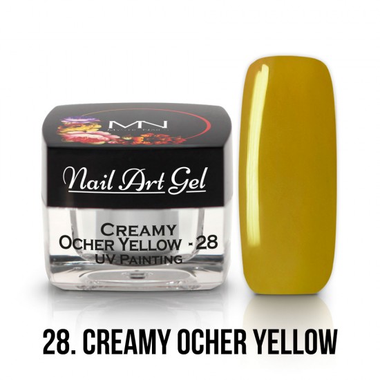UV Painting Nail Art Gel - 28 - Creamy Ocher Yellow (HEMA-free) - 4g