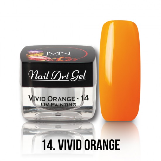 Painting Nail Art Gel - 14 - Vivid Orange (HEMA-free) - 4g