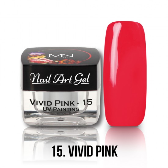 UV Painting Nail Art Gel - 15 - Vivid Pink (HEMA-free) - 4g
