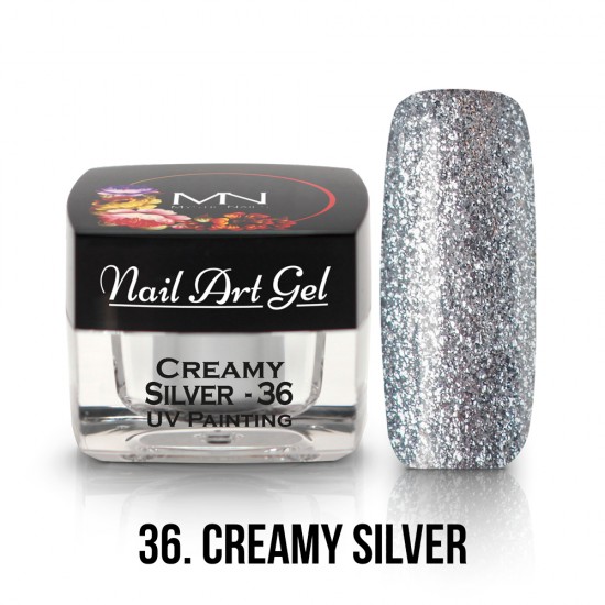 Nail Art Gel - 36 - Creamy Silver - 4g