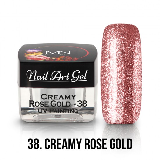 UV Nail Art Gel - 38 - Creamy Rose Gold - 4g