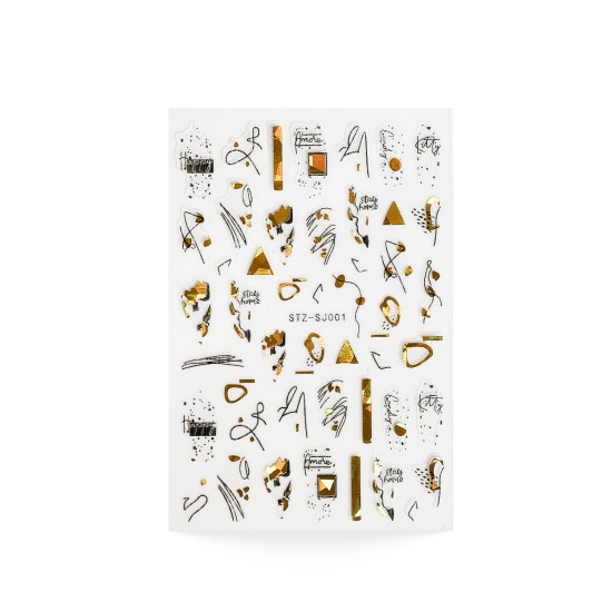 Nail sticker - Golden patterns