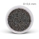 Metal beads - black (0,6 mm)