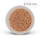 Metal beads - rose-gold (0,8 mm)