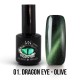 Gel Polish Dragon Eye Effect 01 - Olive 12ml 